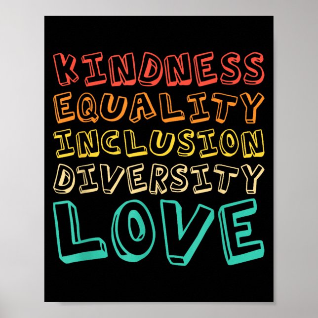 Affiche Égalité Inclusion Diversité Amour Professeur Bienv (Devant)