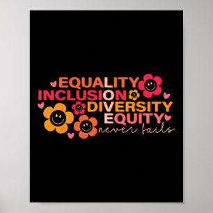 Affiche Égalité Inclusion Diversité Équité Puzzle Autisme