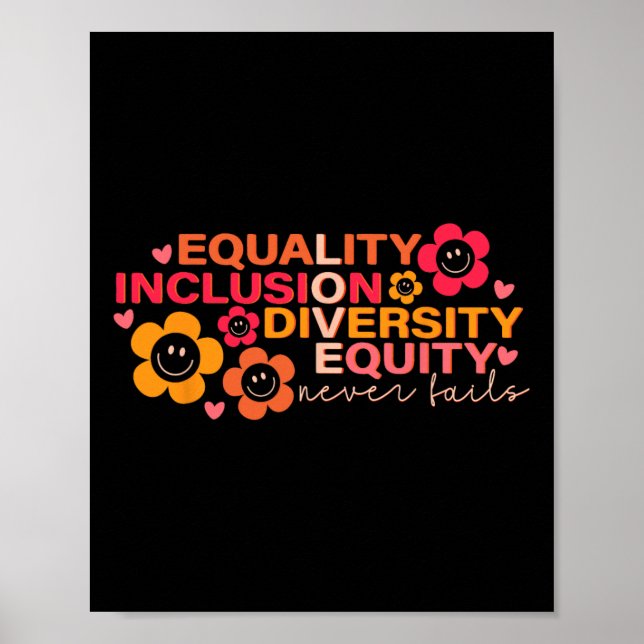 Affiche Égalité Inclusion Diversité Équité Puzzle Autisme (Devant)