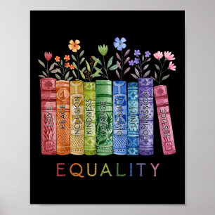 Affiche Égalité Paix Amour Gentillesse Lire Livre Lgbt Gay