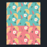 Affiche Egg Fried Breakfast Croissant Pop Art Vintage<br><div class="desc">Impression d'art pour cuisine avec oeufs et Croissant</div>
