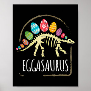 Affiche Eggasaurus Easter Stegosaurus Dinosaur Garçons T