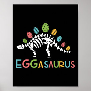 Affiche Eggasaurus Easter Stegosaurus Dinosaur Garçons T