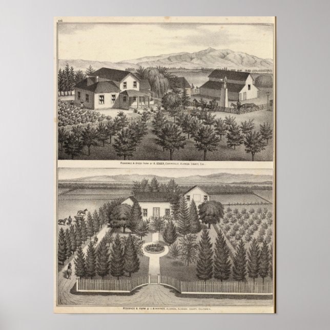 Affiche Egger, Résidences de Haines, fermes (Devant)