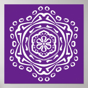 Affiche Eggplant Mandala