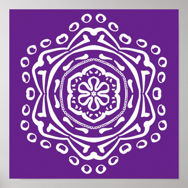 Affiche Eggplant Mandala (Devant)