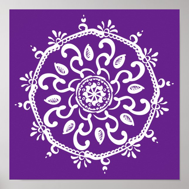 Affiche Eggplant Mandala (Devant)