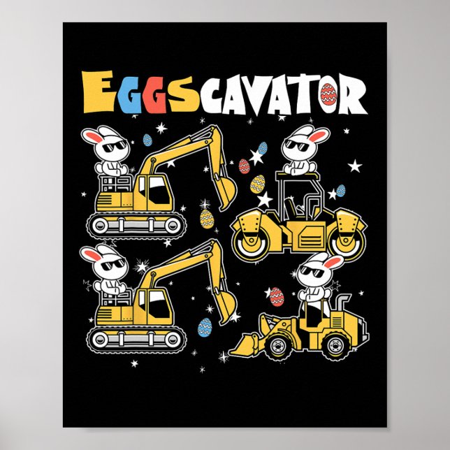 Affiche Eggscavator Chasse aux Oeufs de Pâques Camions de  (Devant)