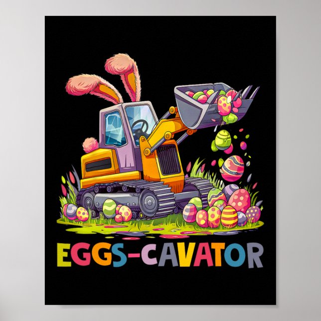 Affiche Eggscavator Chasse aux Oeufs de Pâques Camions de  (Devant)