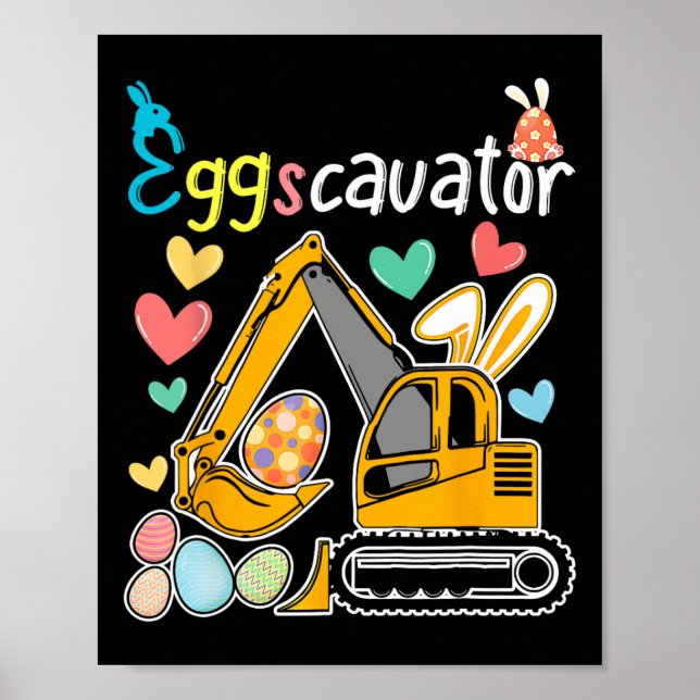 Affiche Eggscavator Chasse aux Oeufs de Pâques Chasse à la (Devant)