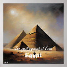 Affiche | Egito | Giza | Peinture à l'huile | Cont