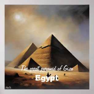 Affiche   Egito   Giza   Peinture à l'huile   Cont
