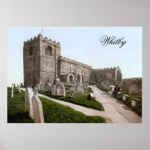 Affiche Église à Whitby, Angleterre (1900)