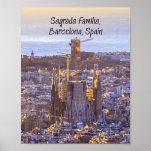 Affiche Église catholique de la Sagrada Familia, Barcelone