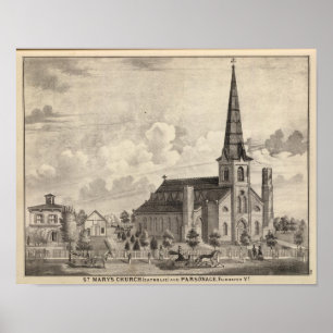 Affiche Église catholique Sainte-Marie