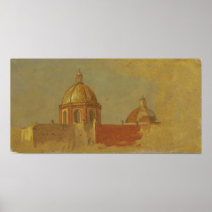 Affiche Église - Colombie ou Équateur Toits 1853