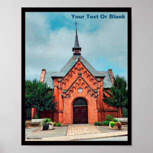 Affiche Église de briques rouges, Bielefeld