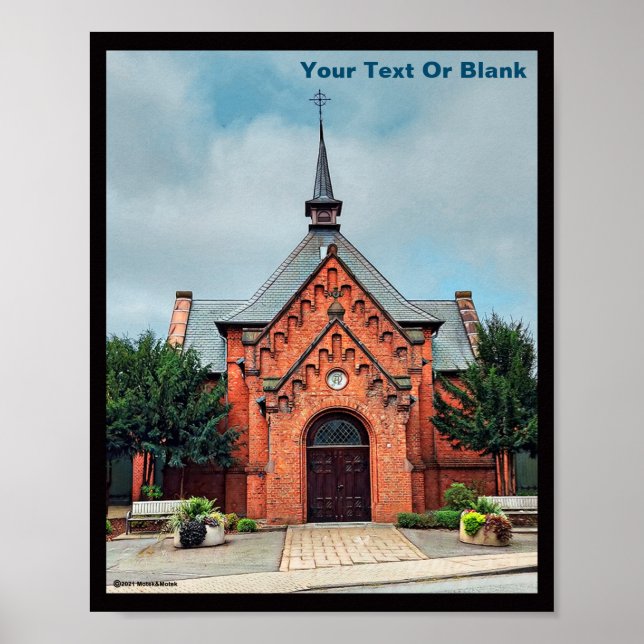 Affiche Église de briques rouges, Bielefeld (Devant)