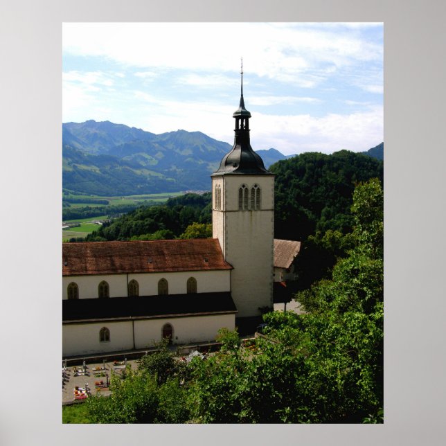 Affiche Église de Gruyeres (Devant)