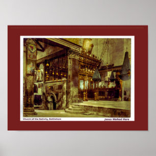 Affiche Eglise de la Nativité, Bethléem. Art chrétien