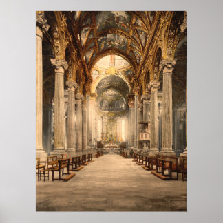 Affiche Église de l'Annonciation, Gênes, Italie Archival
