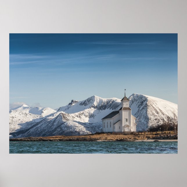 Affiche Église de Norvège Lofoten (Devant)
