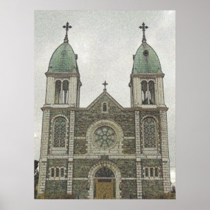 Affiche Église de pierre