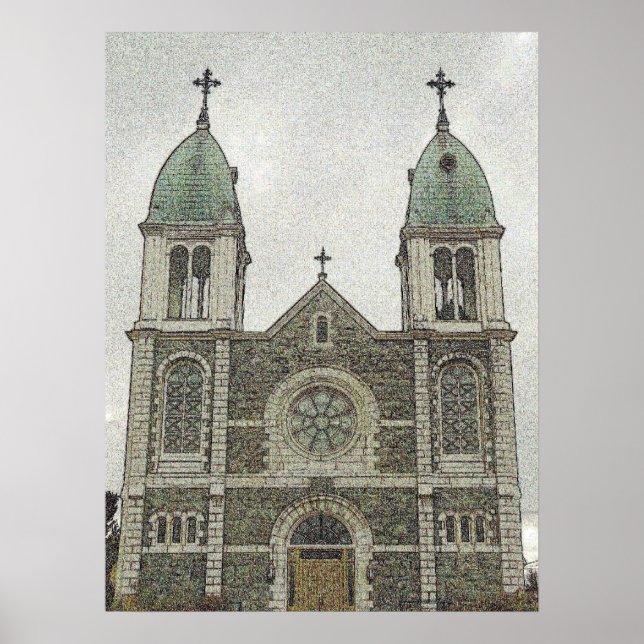 Affiche Église de pierre (Devant)