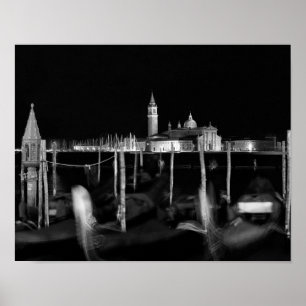 Affiche Église de San Giorgio Maggiore, gondoles à Venise