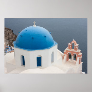 Affiche Église de Santorini