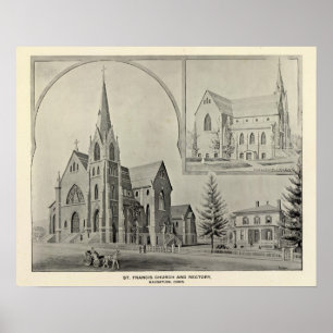 Affiche Église du St Francis, Naugatuck