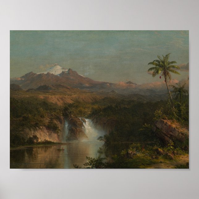 Affiche Église Frederic Edwin - Vue de Cotopaxi (Devant)