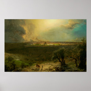 Affiche Église - Jérusalem depuis le mont des Oliviers