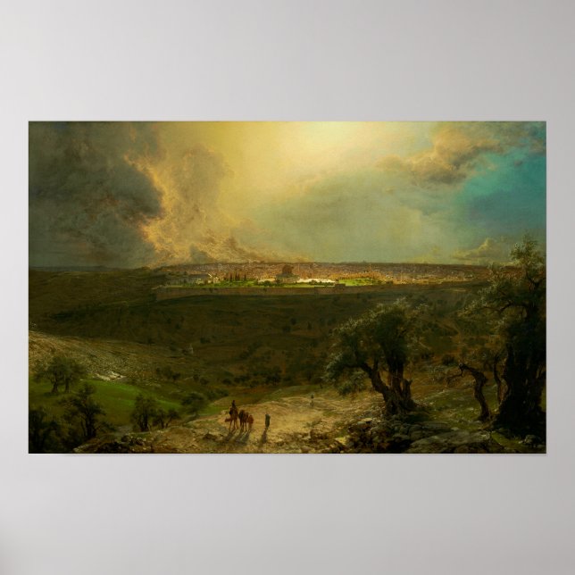 Affiche Église - Jérusalem depuis le mont des Oliviers (Devant)