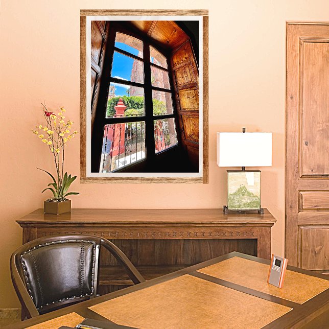 Affiche Église Rustique De La Vieille Ville Du Mexique Du  (Créateur téléchargé)