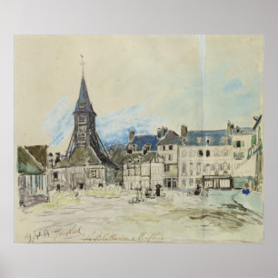 Affiche Église Sainte-Catherine, Honfleur, 1864
