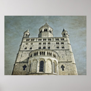 Affiche Église Sainte-Gertrude à Nivelles, Belgique