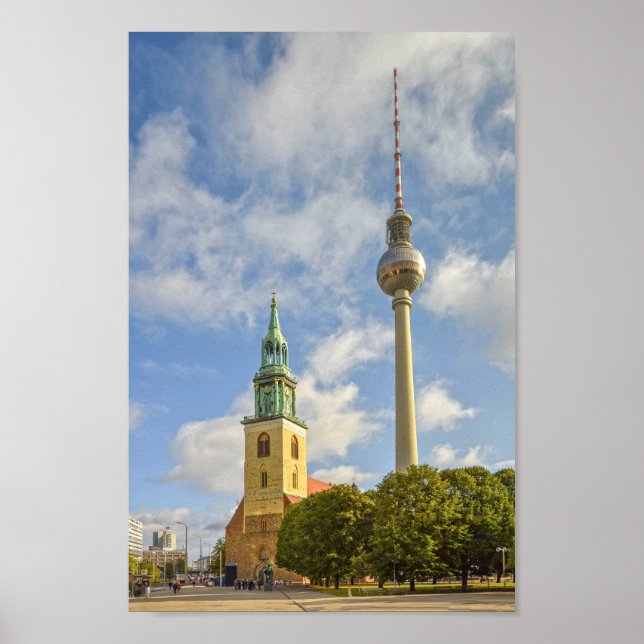 Affiche Eglise Sainte Marie, Berlin, Allemagne, Fernsehtur (Devant)