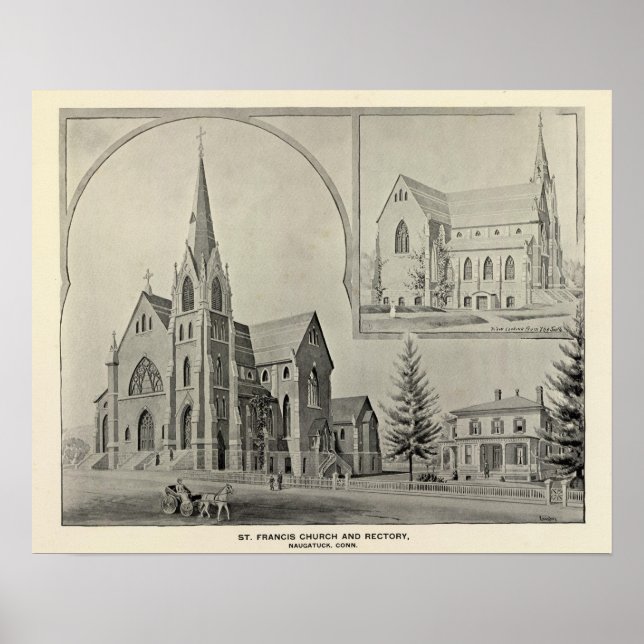 Affiche Eglise St Francis, Naugatuck (Devant)