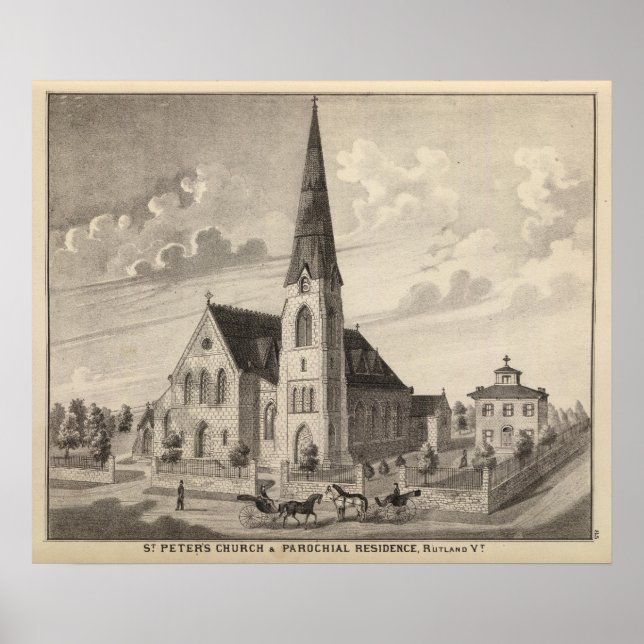 Affiche Eglise St Pierre et résidence paroissiale (Devant)