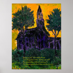 Affiche Église violette