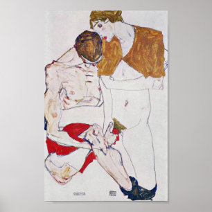 Affiche Egon Schiele - Amoureux