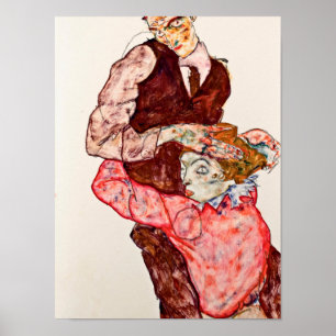 Affiche Egon Schiele - Amoureux