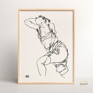 Affiche Egon Schiele Femme Recapitulatif Art Imprimer Vint