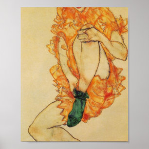 Affiche Egon Schiele - Le Stocking Vert