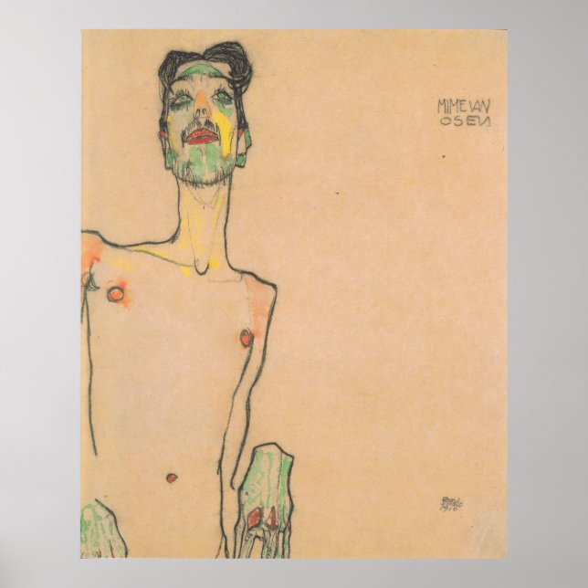 Affiche Egon Schiele mime van osen (Devant)