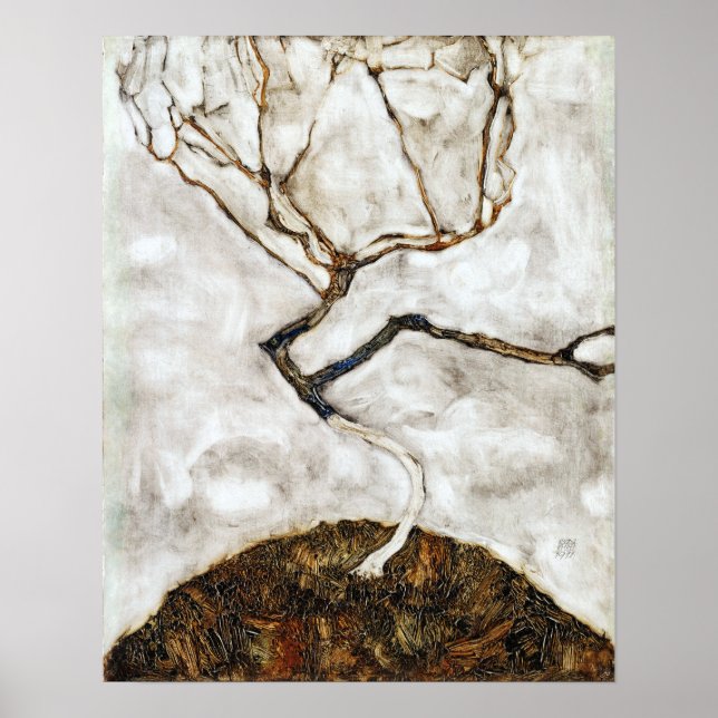 Affiche Egon Schiele Petit Arbre à la fin de l'automne (Devant)