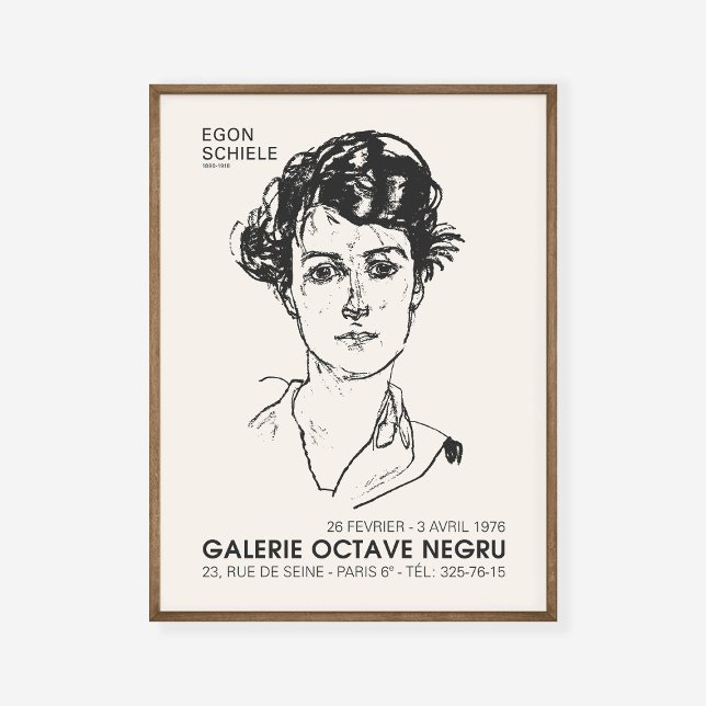 Affiche Egon Schiele Portrait d'une exposition d'art pour  (Créateur téléchargé)