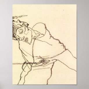 Affiche Egon Schiele-Self Portrait As St Sebastian