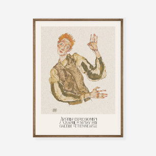 Affiche Egon Schiele Self Portrait with Armlets Art